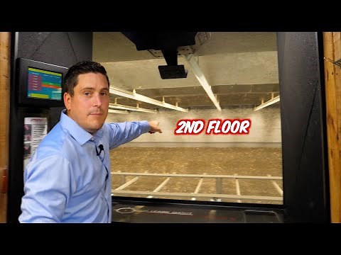 Two story indoor gun range