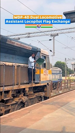 WDP-4D Dual Locomotive in Narkher-Kachigunda Intercity Express | ALP Flag Exchange at Departure 🔥