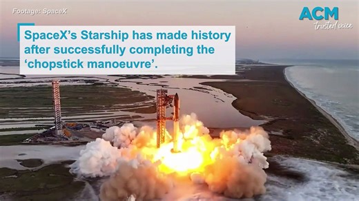 SpaceX completes 'chopstick manoeuvre' by catching booster during descent