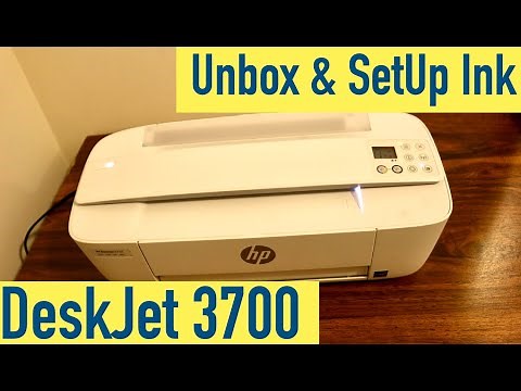Unbox & Install Setup Ink Cartridges in HP Deskjet 3700 All-In-One Printer, review !!