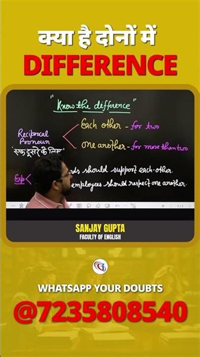 Each Other vs One Another✨ Reciprocal Pronoun Shortcut Trick#9 | SSC CGL 2026 Special