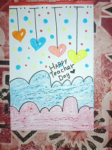 Happy Teacher Day Card tutorial #borderdesign #viralvideos #cardtutorial #doodlesoftiktok #drawing
