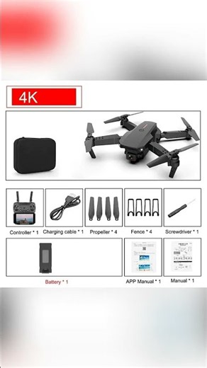 E88 Pro Foldable Quadcopter Drone - WIFI FPV, HD 4K Camera, Altitude Hold