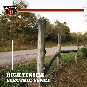 For your perimeter control and security needs, STAY-TUFF's High Tensile Electric Fence offers you added conductivity and resistance against corrosion. Use it in your next project and see why we outmatch all our competitors! Learn more at http://www.staytuff.com/HT-ElecFence.asp Are you a part of our Appreciation Program? Don't forget to download our App and sign up! https://rewards.staytuff.com/lp/ | Stay-Tuff Fence