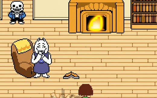 【Undertale像素动画】Sans和Chara的“友好游戏”