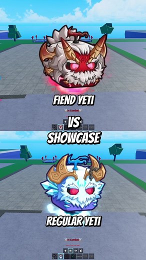 Fiend Yeti vs Regular Yeti in Roblox