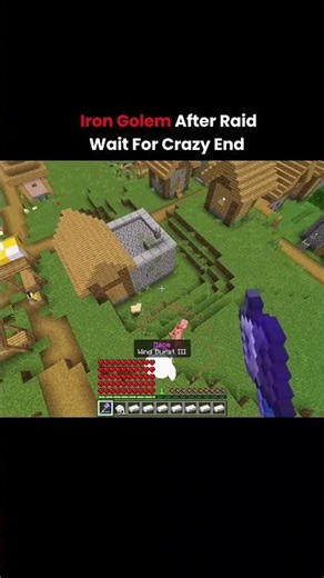Minecraft Iron Golem After Pillager Raid 😅#original