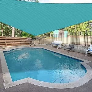 Windscreen4less 8' x 8' x 11.3' Sun Shade Sail Right Triangle Outdoor Canopy Cover UV Block for Backyard Porch Pergola Deck Garden Patio (Turquoise)
