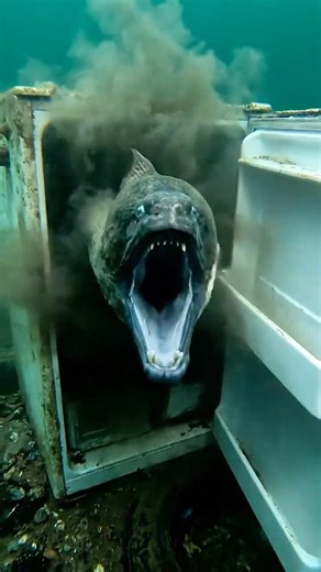 NEVER Open a Fridge Underwater! 😱🐊 #shorts