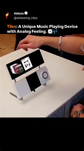 Ablaze on Instagram: "“Tiles” rethinks digital music by bringing touch back into the experience. Instead of endless scrolling, Tiles turns music listening into a physical, intentional action. Each tile represents an album or track, combining digital playback with an analog-inspired interaction that highlights artwork, presence, and engagement. The focus isn’t convenience alone — it’s slowing down and reconnecting with music as an object, not just a file. By blending modern technology with tactil