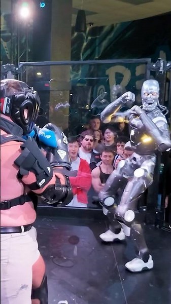 World’s first human vs. robot fight