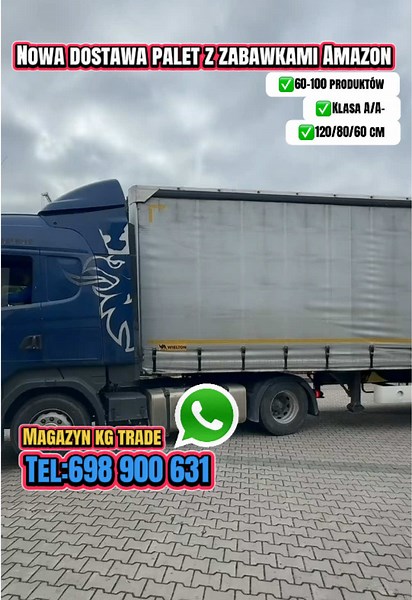 ☎️ Tel.: 698 900 631 📍 KG TRADE, ul. Kielecka 161, Kostomłoty Pierwsze 🔥 Magazyn czynny 7 dni w tygodniu 🔥 🚚 Wysyłka na terenie całej Polski lub odbiór osobisty 🧾 Faktura lub paragon – VAT 23% #paletymix #zwrotykonsumenckie #hurtownia #PaletyAmazon #zabawki