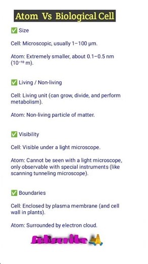Comparison of Atom and Biological Cell