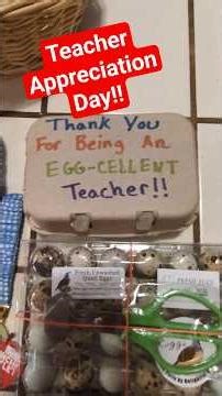 Teacher Appreciation Day Eggs! #teacherappreciation #chicken #quail #backyardchickens #walmart