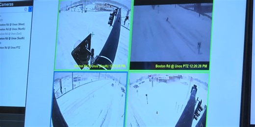 How DPW workers monitor road conditions during a storm
