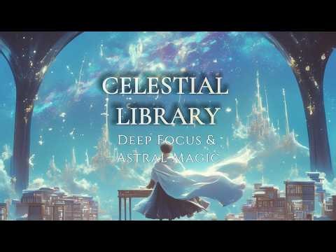 Studying in a Floating Celestial Library 📖 Deep Focus & Magic Ambience