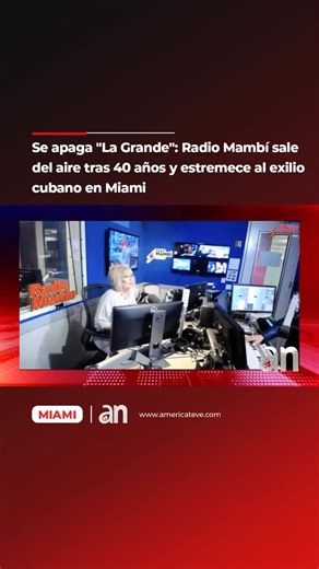 americateve on Instagram: "La histórica emisora Radio Mambí (WAQI 710 AM), uno de los pilares del exilio cubano y del conservadurismo hispano en el sur de Florida, saldrá definitivamente del aire el próximo viernes 12 de diciembre, poniendo fin a cuatro décadas de transmisiones ininterrumpidas que marcaron la vida política, cultural y social de Miami. La noticia fue confirmada por el periodista Wilfredo Cancio Isla, quien citó a empleados y fuentes cercanas a la gerencia del grupo propietario, L