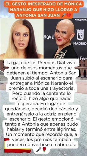 La reacción de Antonia San Juan conmovió a todo el público 🎭🌹