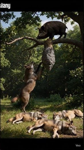 The faces of wolves are swollen, red, and puffed up like balloons.