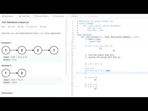 Palindrome Linked List - Coding Interview Course