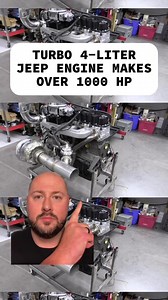 This 4 liter Jeep engine made over 1000 horsepower. #jeep #engines #enginebuild #jeeplife #dyno | Shifting Lanes