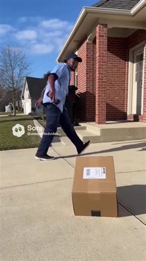 This Delivery Driver delivers someone's package, but unknowingly the package explodes! 🤯 #funny