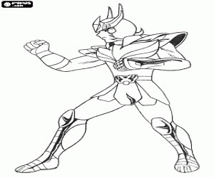 Phoenix Ikki from Saint Seiya coloring page printable game