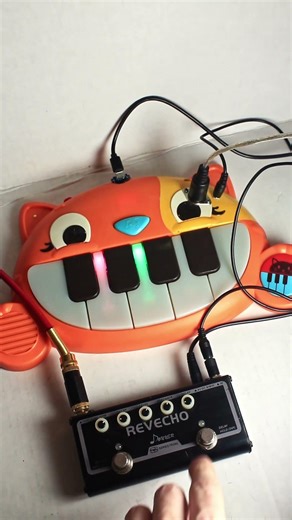 Donner RevEcho Demo w/ the MIDI Kitty 2/2 #effectspedals #circuitbent #synth #echo #MIDI #reverb