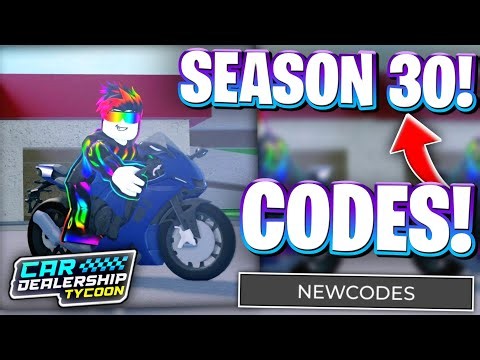 🏍️MOTO SEASON! ALL NEWLY CODES FOR CDT! ROBLOX CAR DEALERSHIP TYCOON CODES FOR MOTO SEASON 30 UPDATE