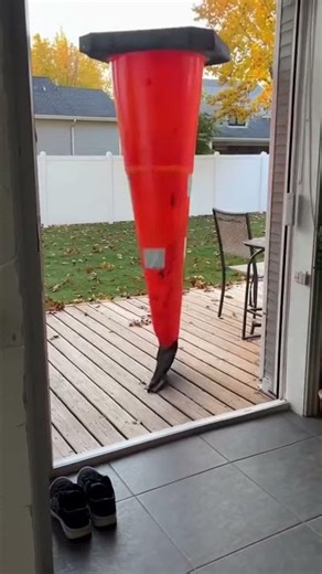 I just bumped this cone with my car…