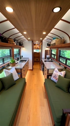 2.1M views · 29K reactions | This bus home is PRICELESS 朗 Full tour on YouTube! Need Lithium Batteries, Solar Panels or an inverter for your rig?! https://signaturesolar.com/?ref=mobiledwellings has the best prices and you can get $50 off with my code "MOBILEGET50" at checkout! | Mobile Dwellings | Facebook