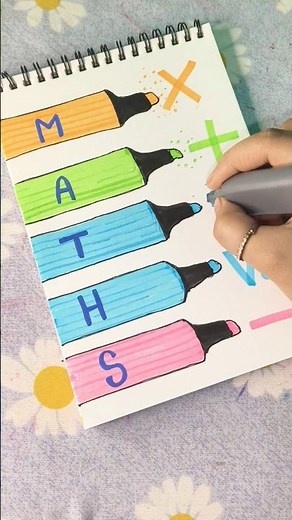 aesthetic front page Idea for project||math🌸#youtubeshorts #project #shorts #maths #trending #viral