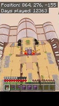 Bedrock Survival Realm Build Progress: roof over back room done #minecraft #survival #bedrock #realm