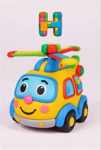 ABC Song with Vehicles (E-H) | Alphabet Nursery Rhyme | ABC Learning Song #abcd #kidssongs #shorts