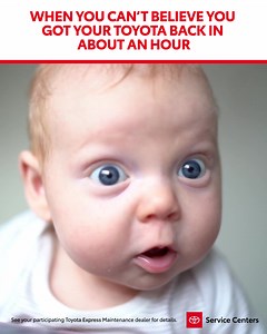 557 reactions · 116 shares | Shocking, yes, but it's true! Toyota Express Maintenance includes a tire rotation, oil change, and multi-point inspection all in about an hour! Make an appointment at your participating local Toyota Service Center today! | Toyota USA | Facebook
