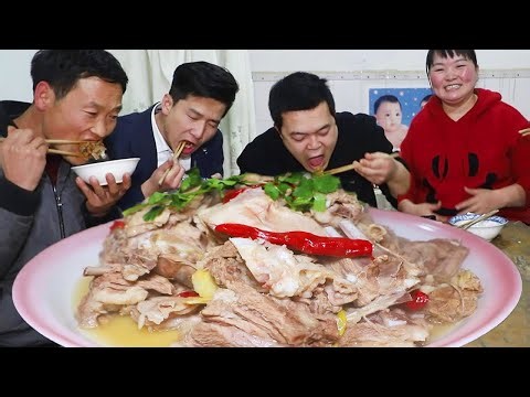 My friend brought 2 sheep. My husband made large pieces of mutton for the first time. It was really