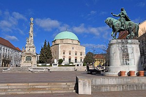 Szechenyi Square in Pecs, Hungary