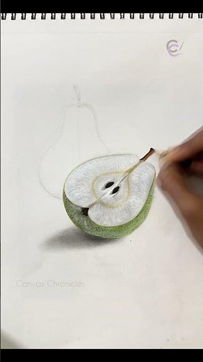 Hyper realistic pear Drawing #drawing