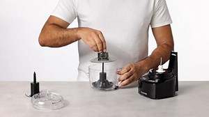 Salter EK3171 8-in-1 Compact Prep Pro Mini Küchenmaschine, 1 l, 200 W, schwarz