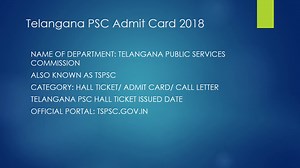 Latest TSPSC Exam Details