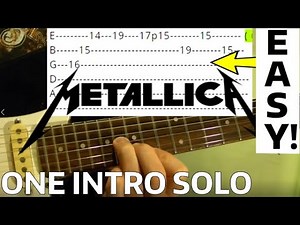 One Intro Solo - Metallica - EASY Guitar Lesson With Tabs