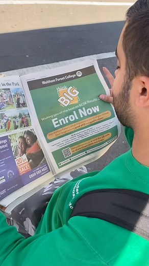 1.5K views · 17 reactions | Run to Waltham Forest College and Enrol now‍♂️ - - - - #walthamforestcollege #thinkbig #createyourfuture #walthamstow #trend #trending #education #furthereducation #highereducation #trend #trending #educational #Reel #Reels | Waltham Forest College | Facebook