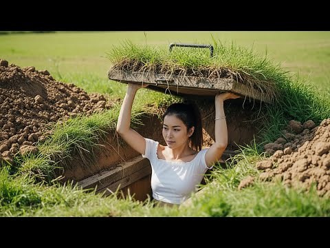 TIMELAPSE — Young Girl Builds a Secret Survival Bunker Behind Her Home in 30 Days