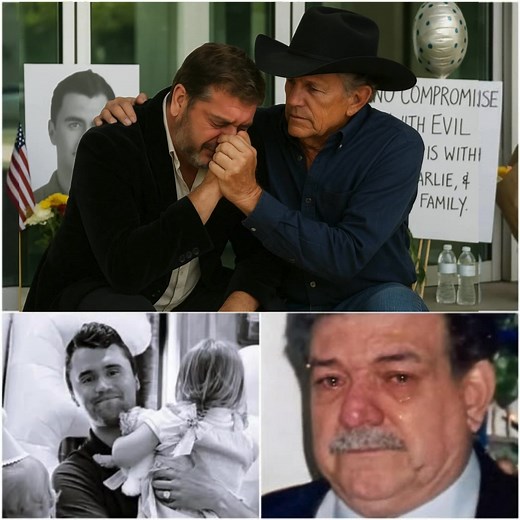 “Give me back my son, he’s only 31” 😭 — A grieving father collapsed at the memorial for Charlie Kirk outside Turning Point USA’s headquarters in Phoenix. ▶️ Watch the final sacred moment: https://allthingsentertainmentnews.fun/give-me-back-my-son-hes-only-31-george-strait-comforts-grieving-father-at-charlie-kirk-memorial/ Standing right beside him was King of Country Music George Strait, gently placing a hand on his shoulder, trying to offer strength. George was not only a global icon of music,