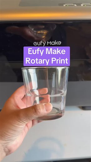 DTG PRO on Instagram: "STOP SCROLLING! 🛑 You HAVE to see the EufyMake UV Desktop Printer rotary attachment in action! Say goodbye to tedious leveling—this thing boasts an auto-leveling system that measures your cup and levels it perfectly, even those tricky tapered cups! It's an "absolute game changer"! Watch it print on this glass cup. Want a print you can see from BOTH sides? Layer the ink: color, white, then color again! This print cost a measly $5 in ink! I absolutely LOVE the results and t