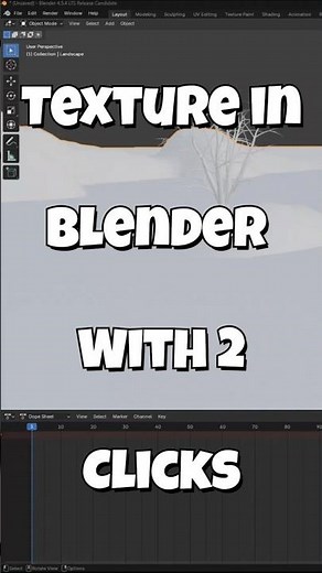 2-Click Texturing Trick in Blender! (Super Easy Tutorial) #blender3d #3danimation #blender