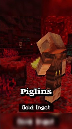 Minecraft piglin,s love gold .... #shorts