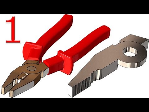 1- Project 19| Pliers 1 |SolidWorks Tutorial : Jaw
