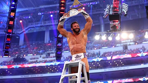 Zack Ryder wins the Intercontinental Championship at WrestleMania 32