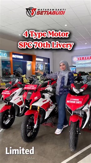 YAMAHA MATARAM SAKTI SETIABUDI on Instagram: "🎉 70 Tahun Yamaha. 1 Ikonik Livery. Sebagai bagian dari perayaan 70th Anniversary, Yamaha resmi meluncurkan 4 tipe motor dengan SPC Livery 70 Tahun 🇮🇩🔥 Desain spesial yang bukan sekadar tampilan, namun simbol perjalanan panjang, inovasi, dan semangat Yamaha yang terus melaju bersama Indonesia ✨ 🔍 Informasi produk & program Yamaha selengkapnya: Kunjungi Dealer Yamaha Mataram Sakti Setiabudi 📍 Jl. Setiabu